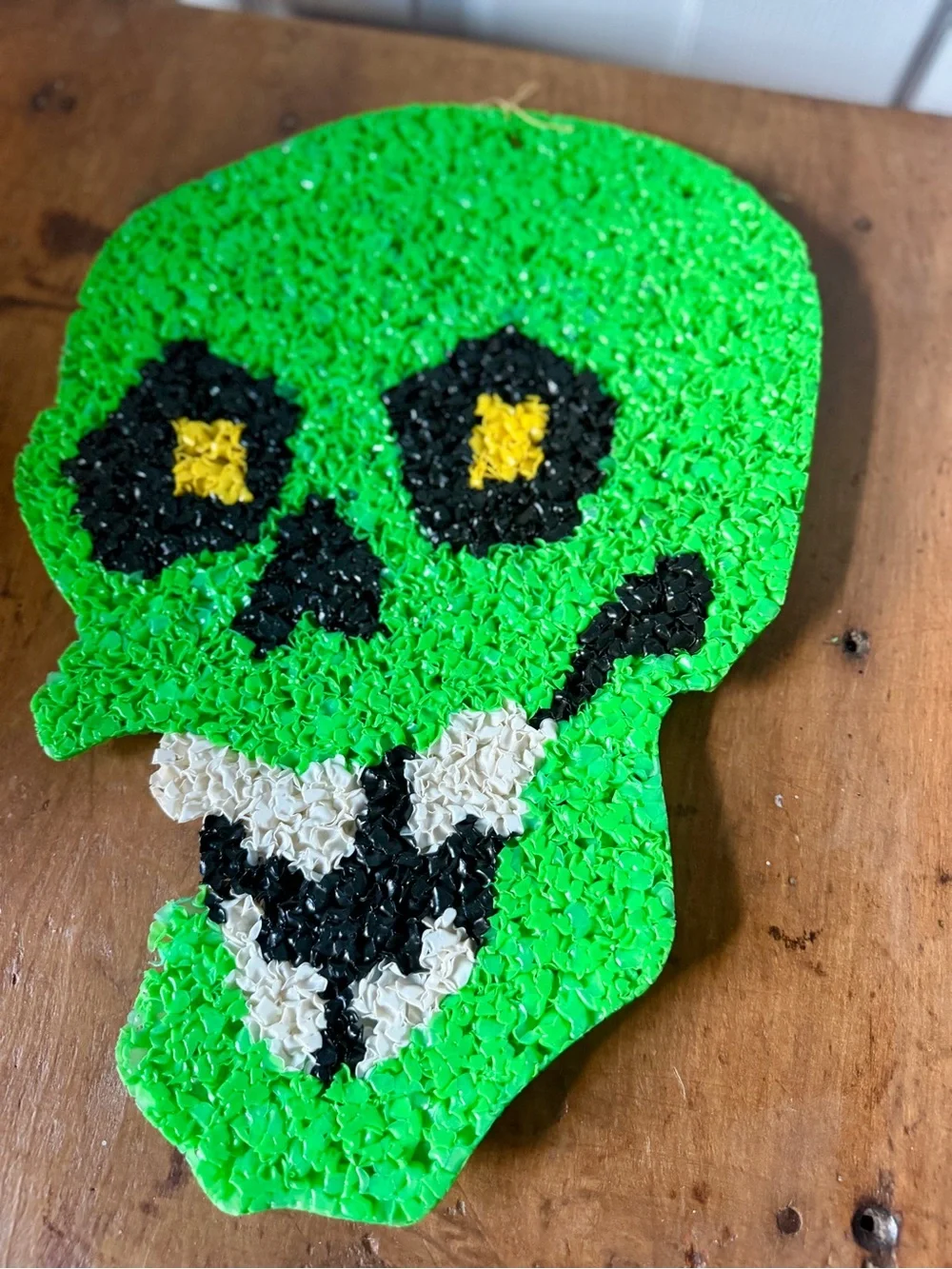 Vintage Plastic Popcorn Halloween Decorations Skeletons